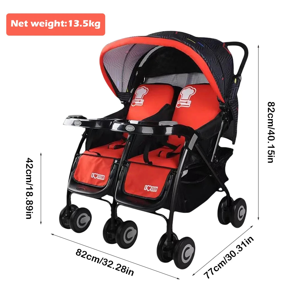 Twin Baby Stroller for 1-2 Year Olds