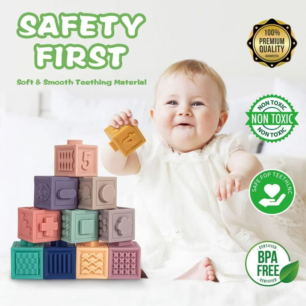 Montessori 3-in-1 Baby Toys Set for Development 0-12 Months