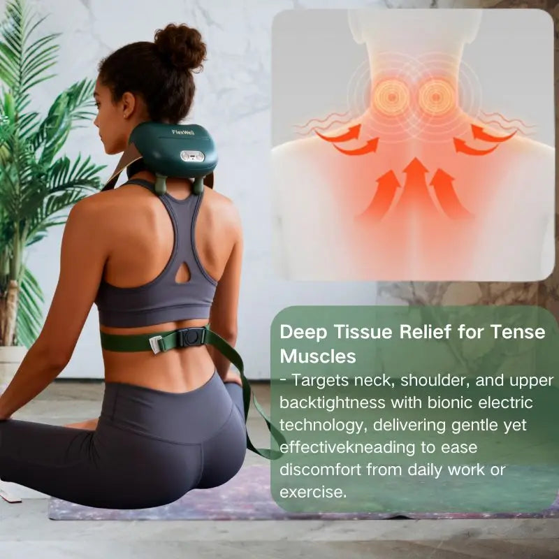 Shoulder And Neck Massager With Heat And Deep Tissue Relief