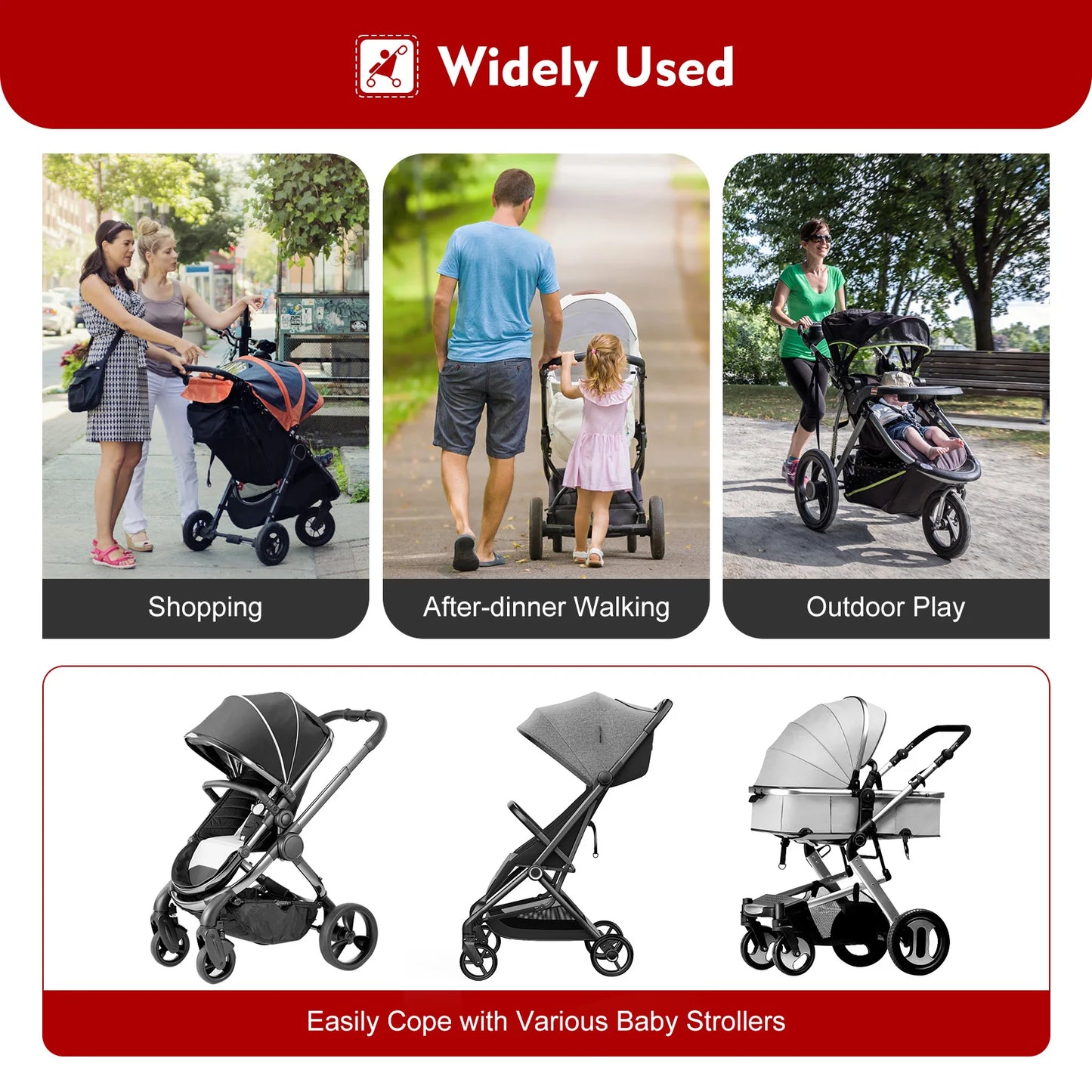Universal Two in One Stroller Standing Board With Removable Seat