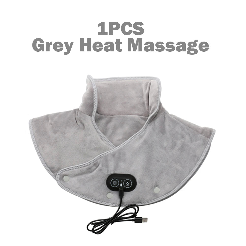 Neck Massager Brace With Electric Heating Shoulder Pad Temperature Control