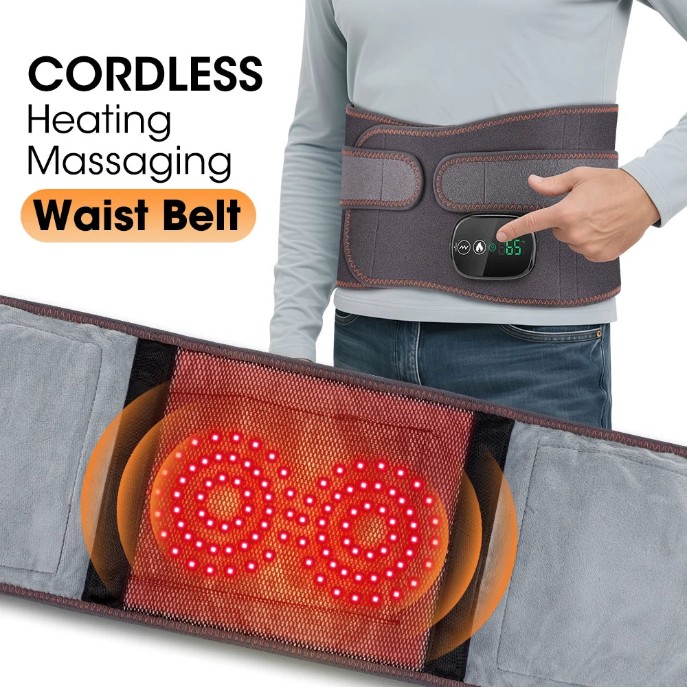 PASTSKY Electric Heating Waist Belt Massager With Vibration