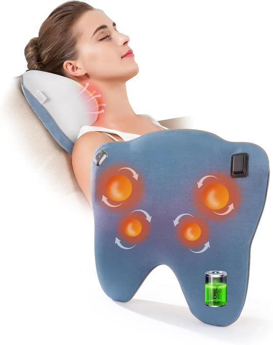 Cordless Back Massager With Heat 4D Shiatsu And Percussion
