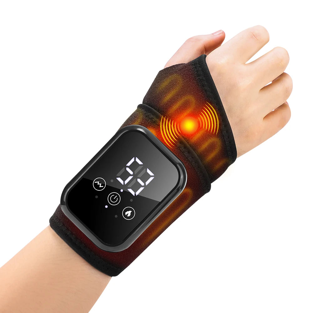 Hailicare Rechargeable Electric Heating Wrist Guard With Vibration Massage