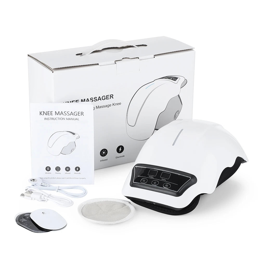 Hailicare Wireless Electric Knee Massager With Infrared Heating And Vibration