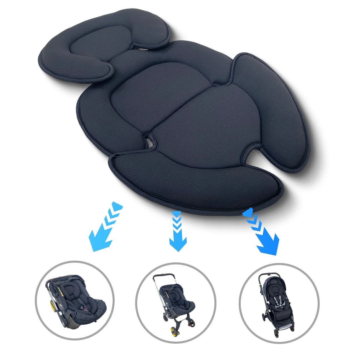 Universal Baby Stroller Seat Cushion Head and Body Support Pillow