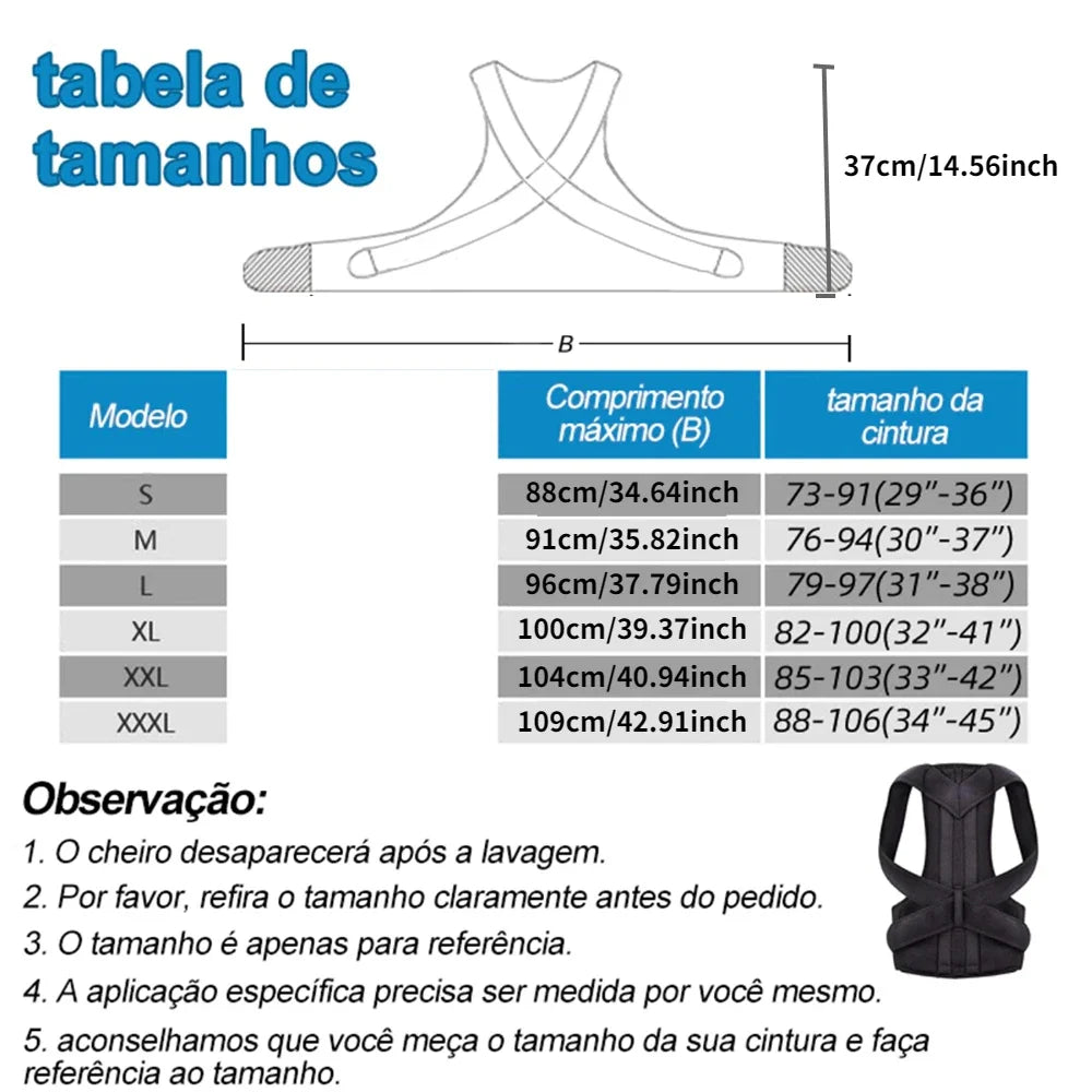 Lumbar Posture Corrector Vest With Adjustable Back Support