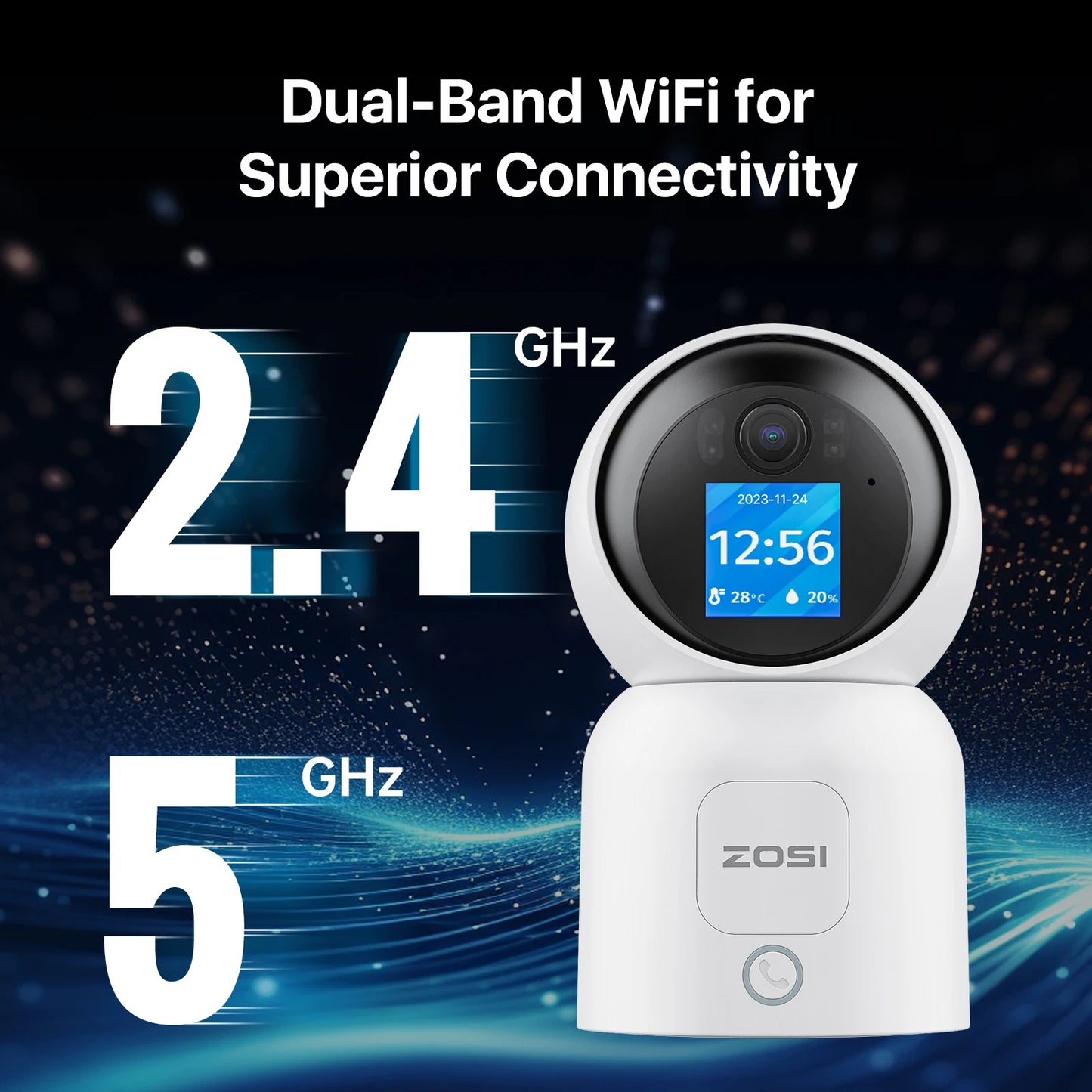 ZOSI C519M 4MP HD Indoor Baby Monitor With WiFi Video Call