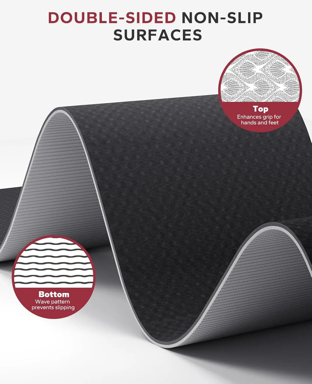 Eco Friendly Yoga Mat For Home Workouts With Resistance Bands