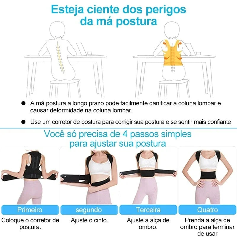 Lumbar Posture Corrector Vest With Adjustable Back Support