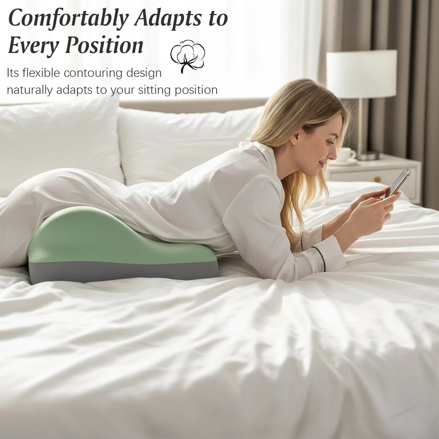 Memory Foam Ergonomic Bed Pillow Support Wedge For Pain Relief