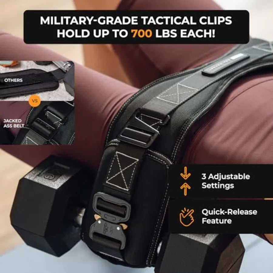 YAO HUI HUANG Hip Thrust Belt for Dumbbells and Kettlebells