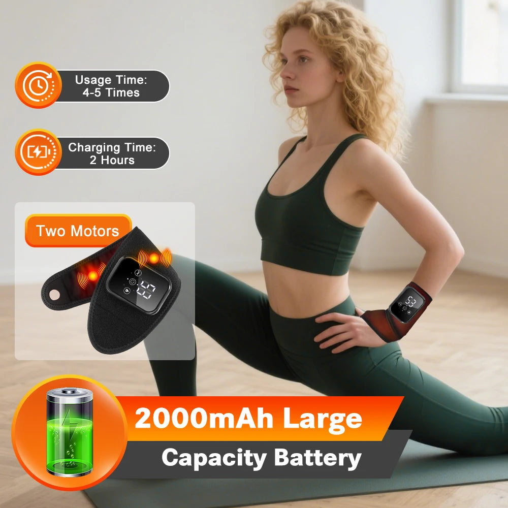 Hailicare Rechargeable Electric Heating Wrist Guard With Vibration Massage