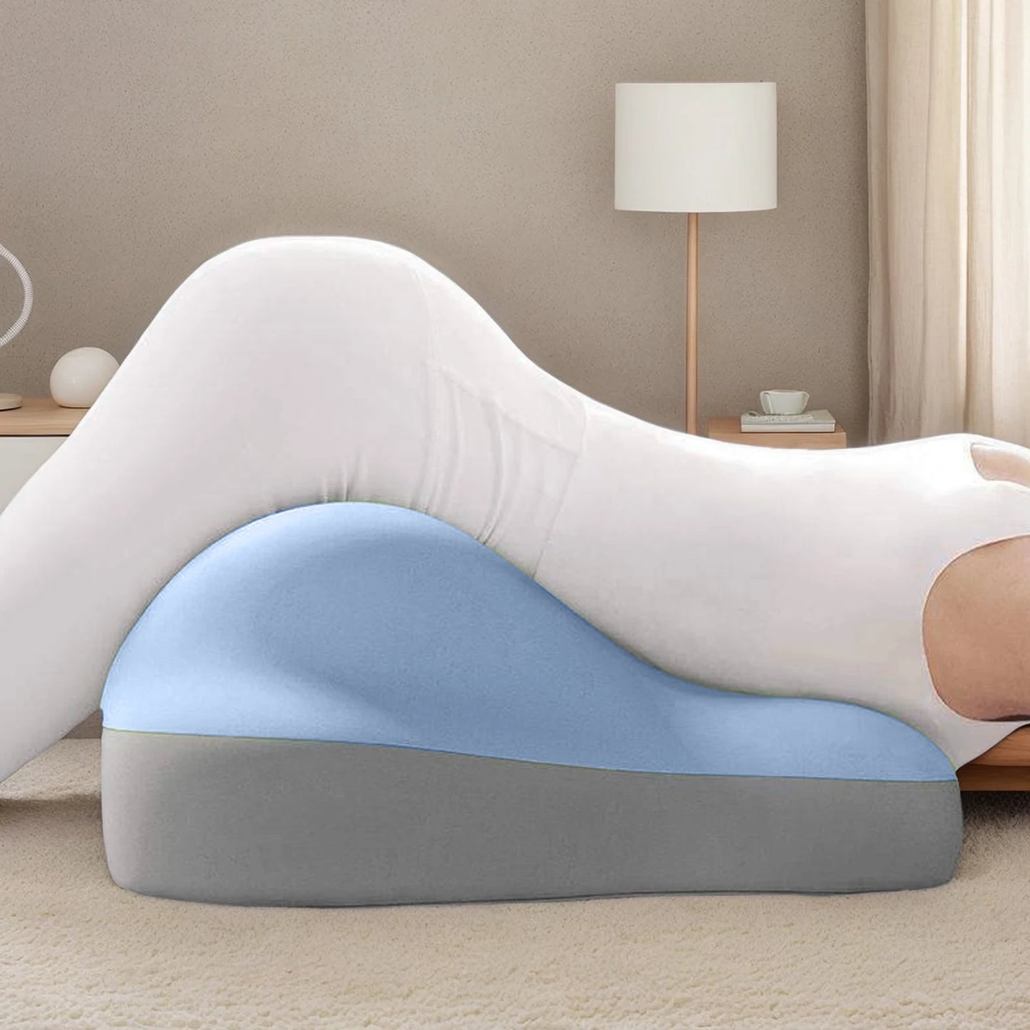 Memory Foam Ergonomic Bed Pillow Support Wedge For Pain Relief