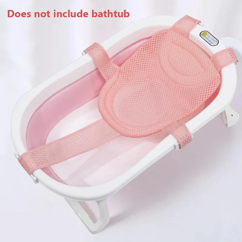 Baby Bath Net Mat With Adjustable Pillow Seat For Newborns