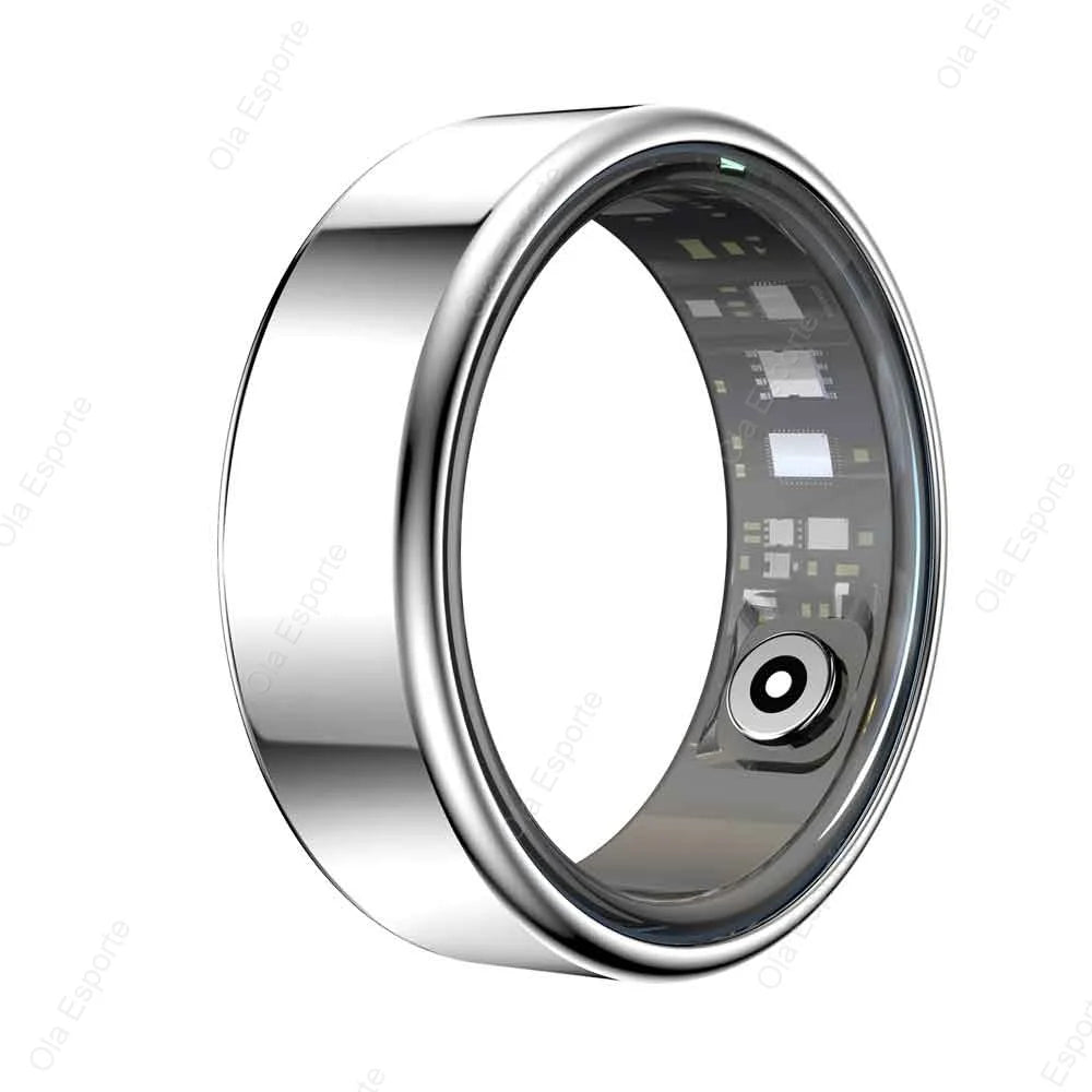 Smart Ring With Charging Case Heart Rate Blood Oxygen Monitoring