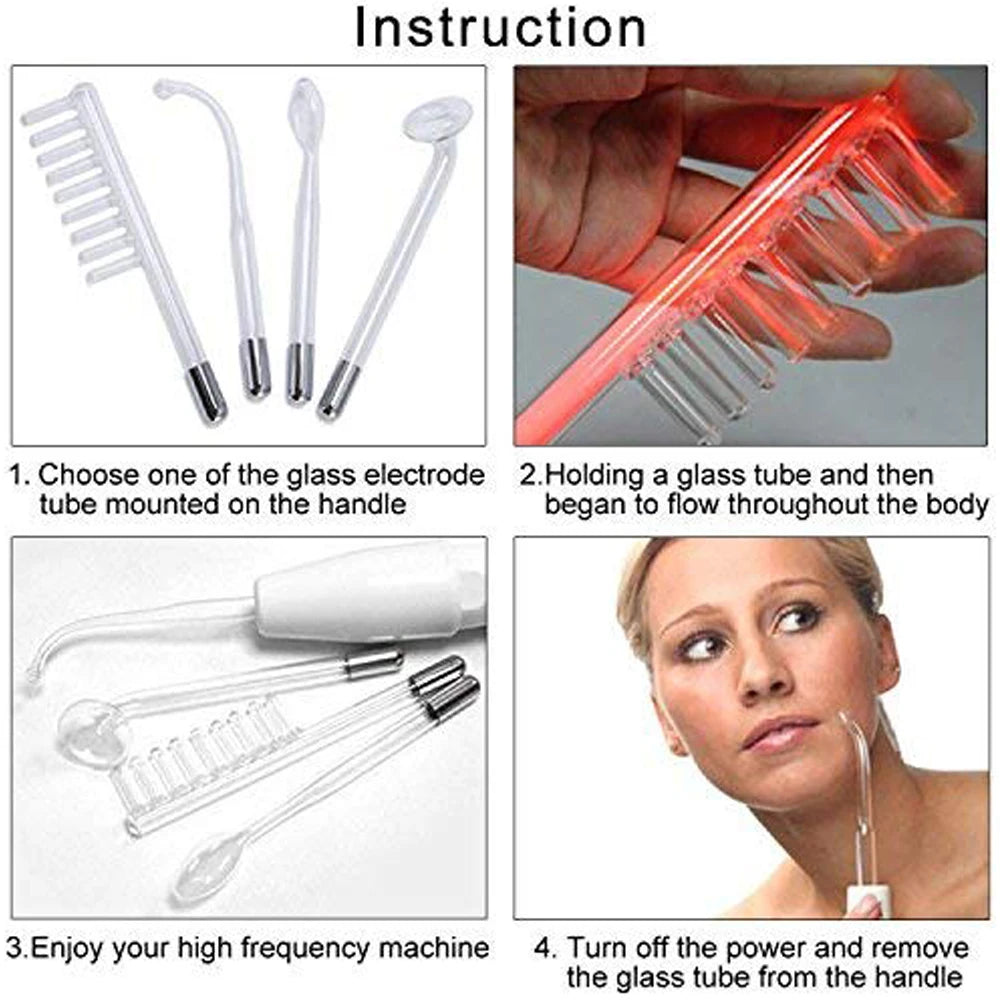AOKO 4-In-1 High Frequency Facial Device With Electrodes