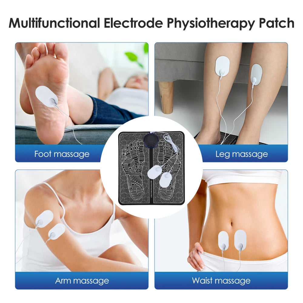 Hailicare Rechargeable Electric Foot Massager Pad EMS Massage Mat