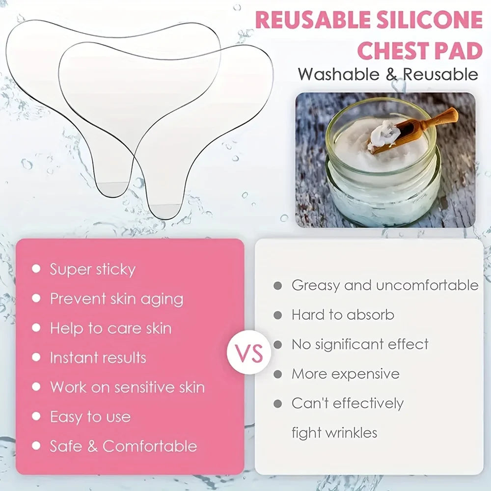 LSHOW Reusable Anti Wrinkle Chest Pad Silicone Patch For Skin Care