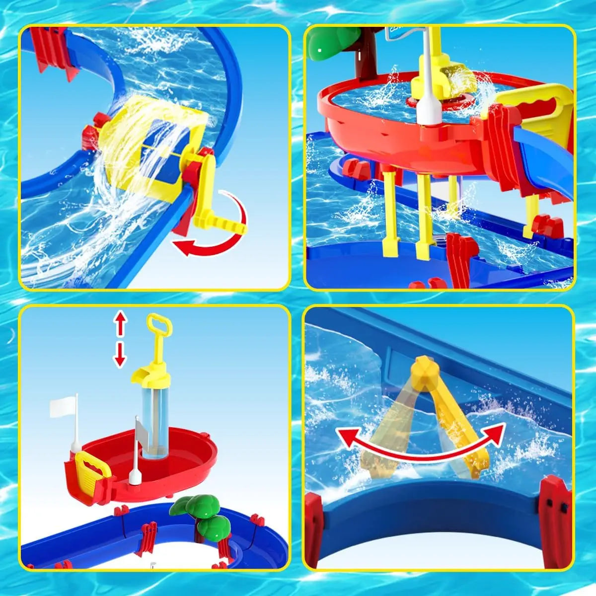 VATOS Two Tier Water Table with Pump for Outdoor Kids