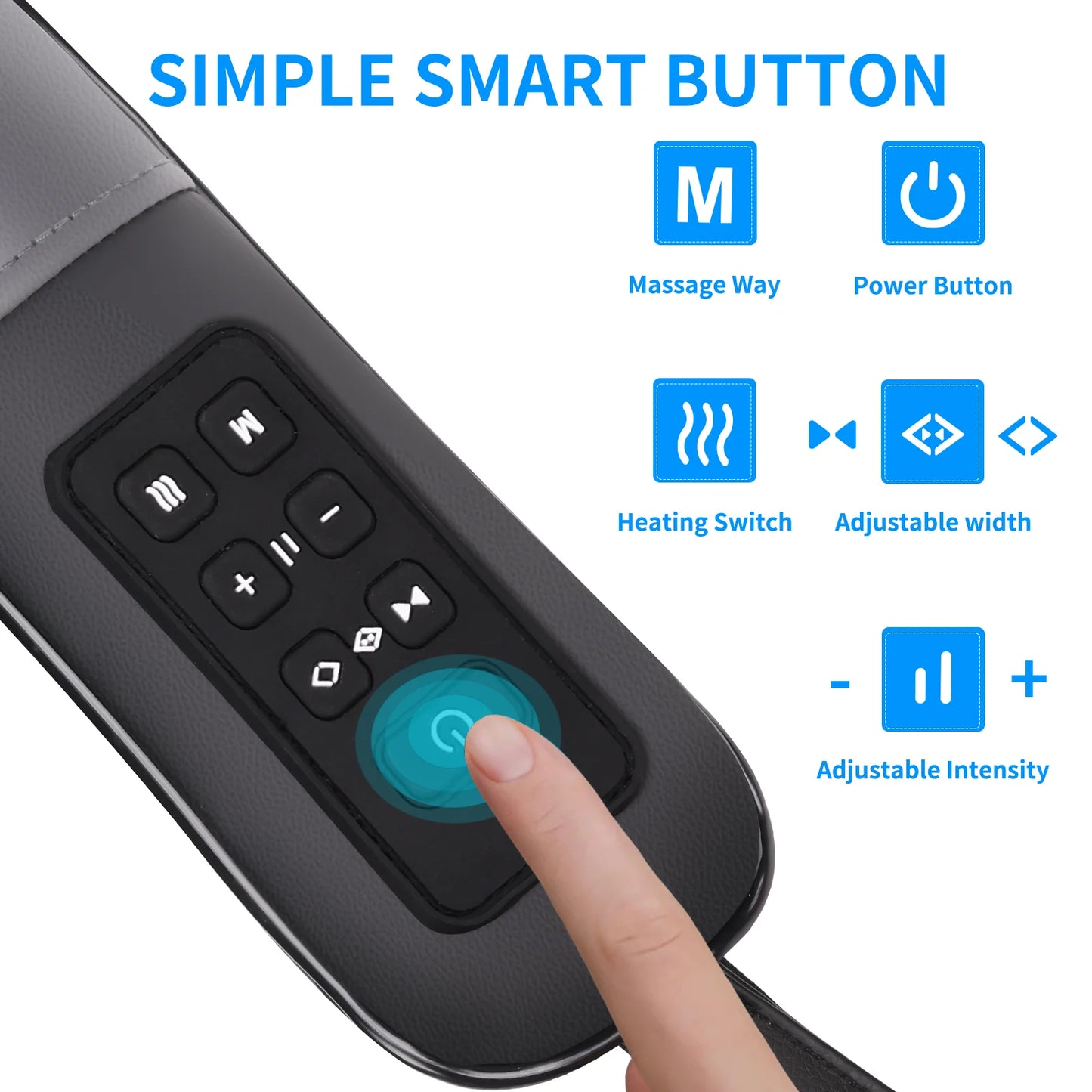 Masgre Electric Neck Massager With Heat 4D Kneading Cordless
