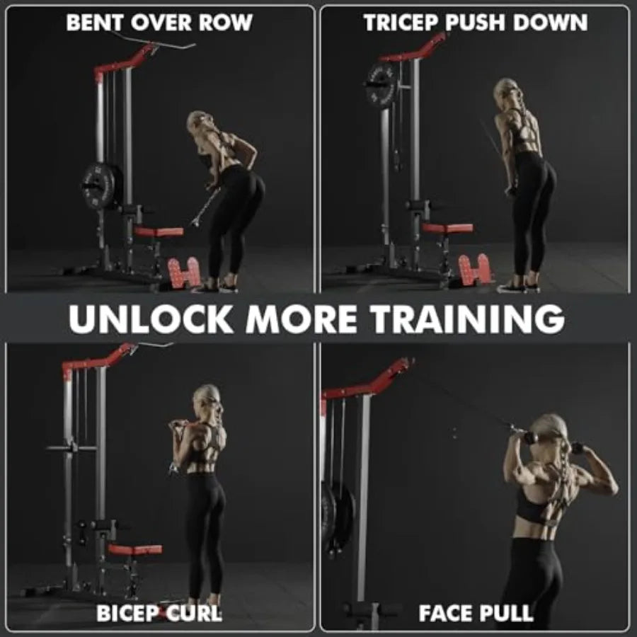 XMSJ LAT Pulldown Machine With Leg Hold Down Attachment