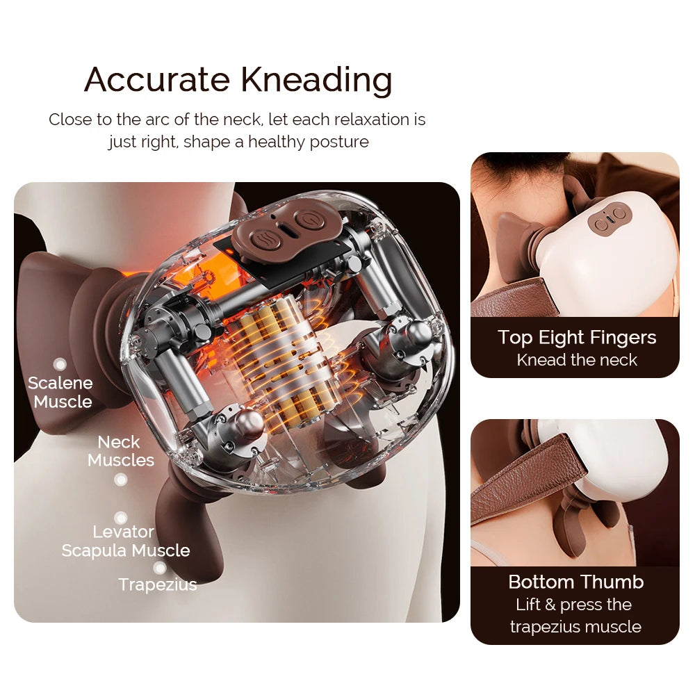 Iebilif Neck And Shoulder Massager Shiatsu Kneading Shawl