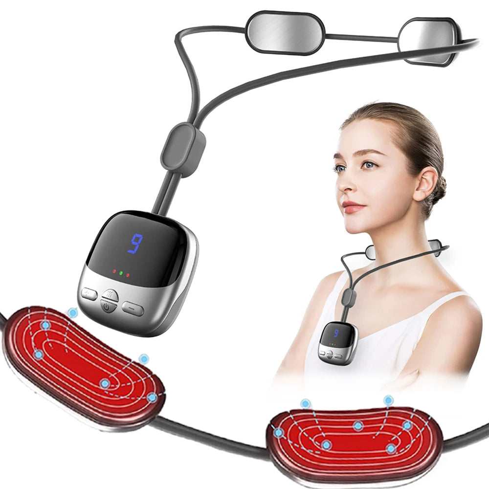 Smart Neck Massager EMS With Portable Hot Compress For Relaxation