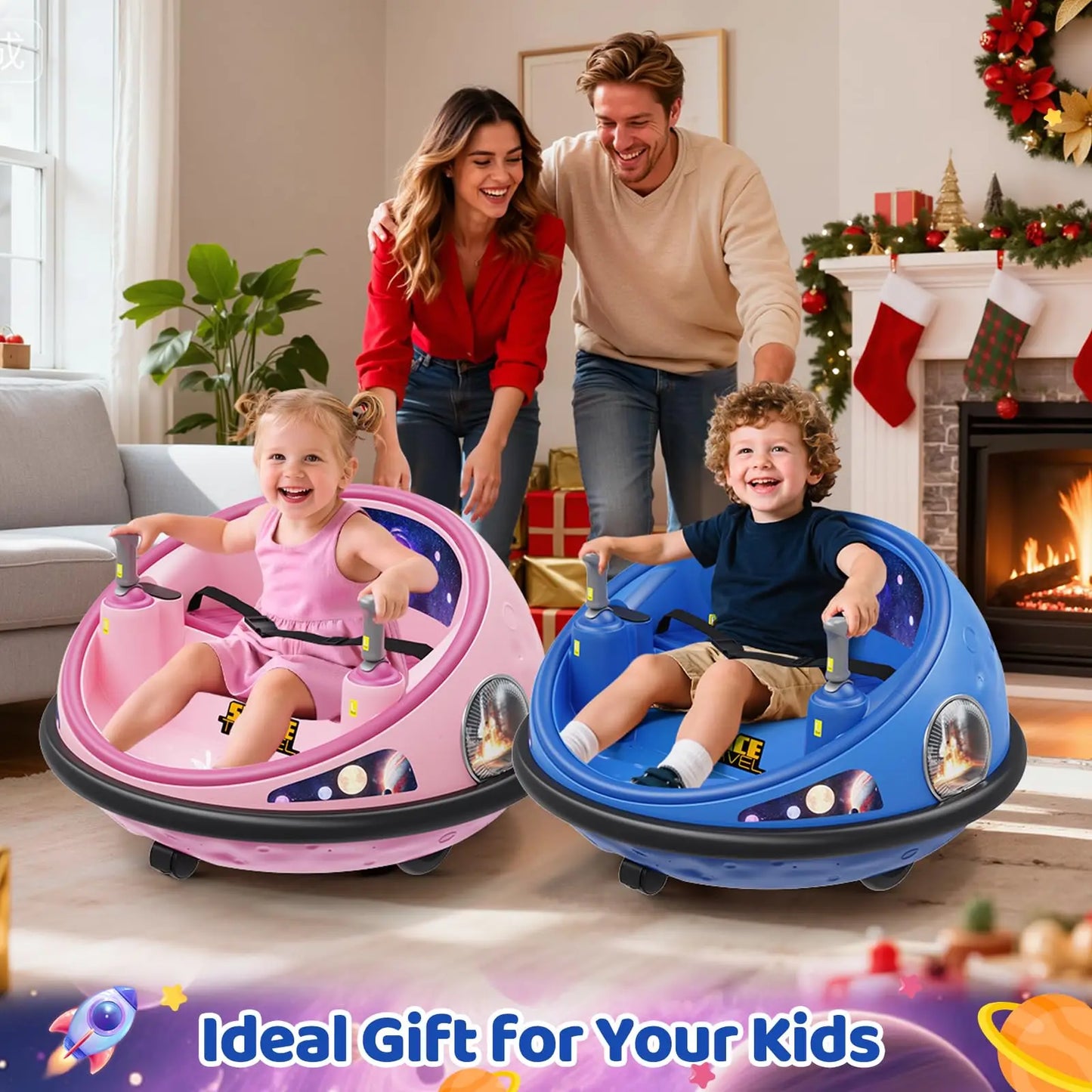 360 Degree Spinning Kids Electric Bumper Car LED Lights Remote