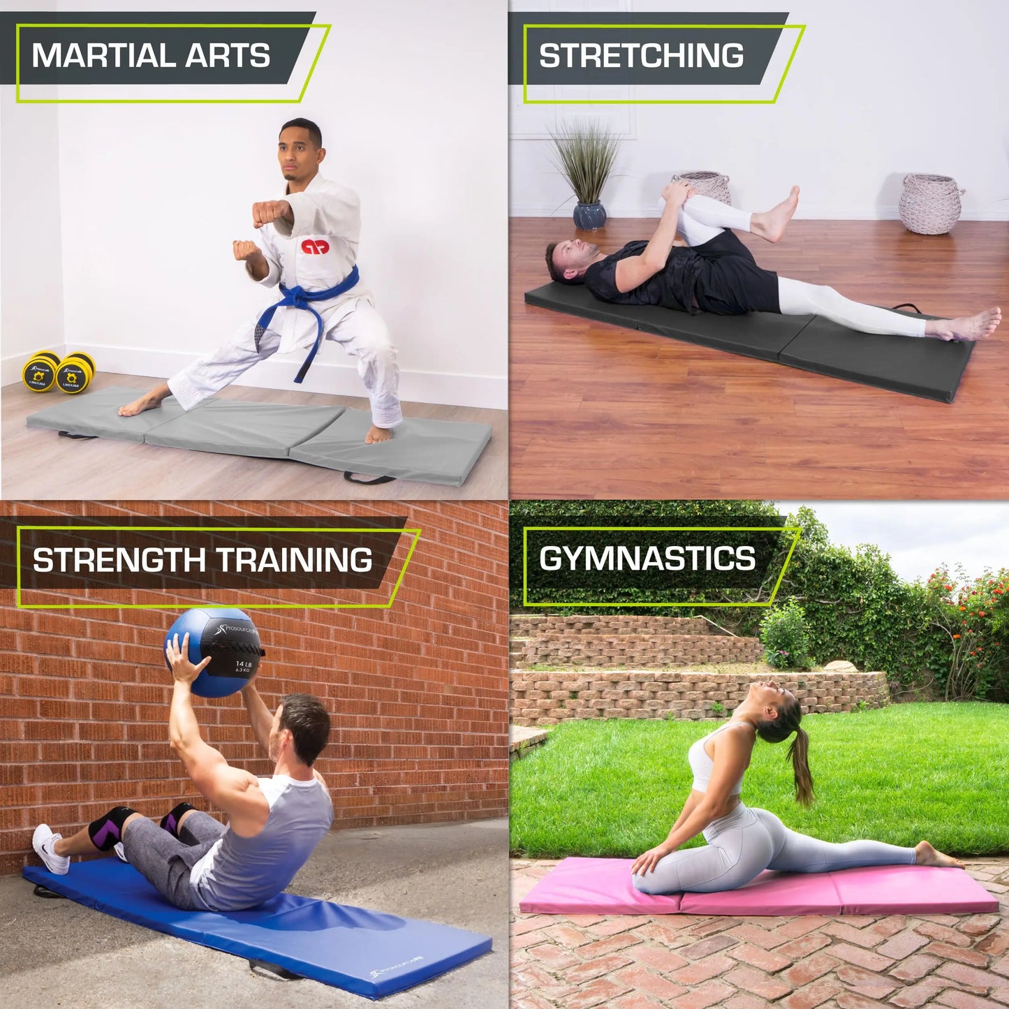 Folding Gym Mat Tri Fold for MMA Gymnastics Training