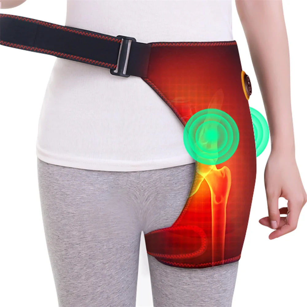 Heated Hip Brace USB Electric With 3 Massager Vibrations