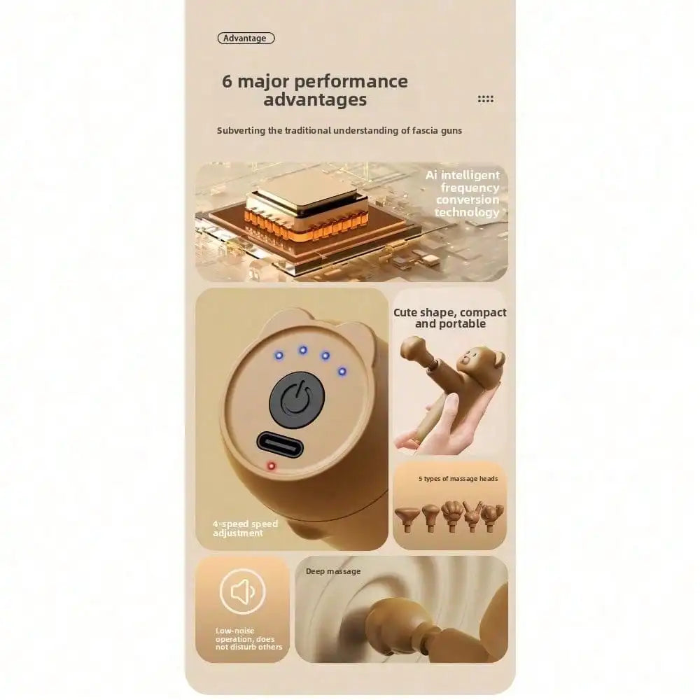 Mini Fascia Gun Massager Portable Deep Tissue Muscle Relief