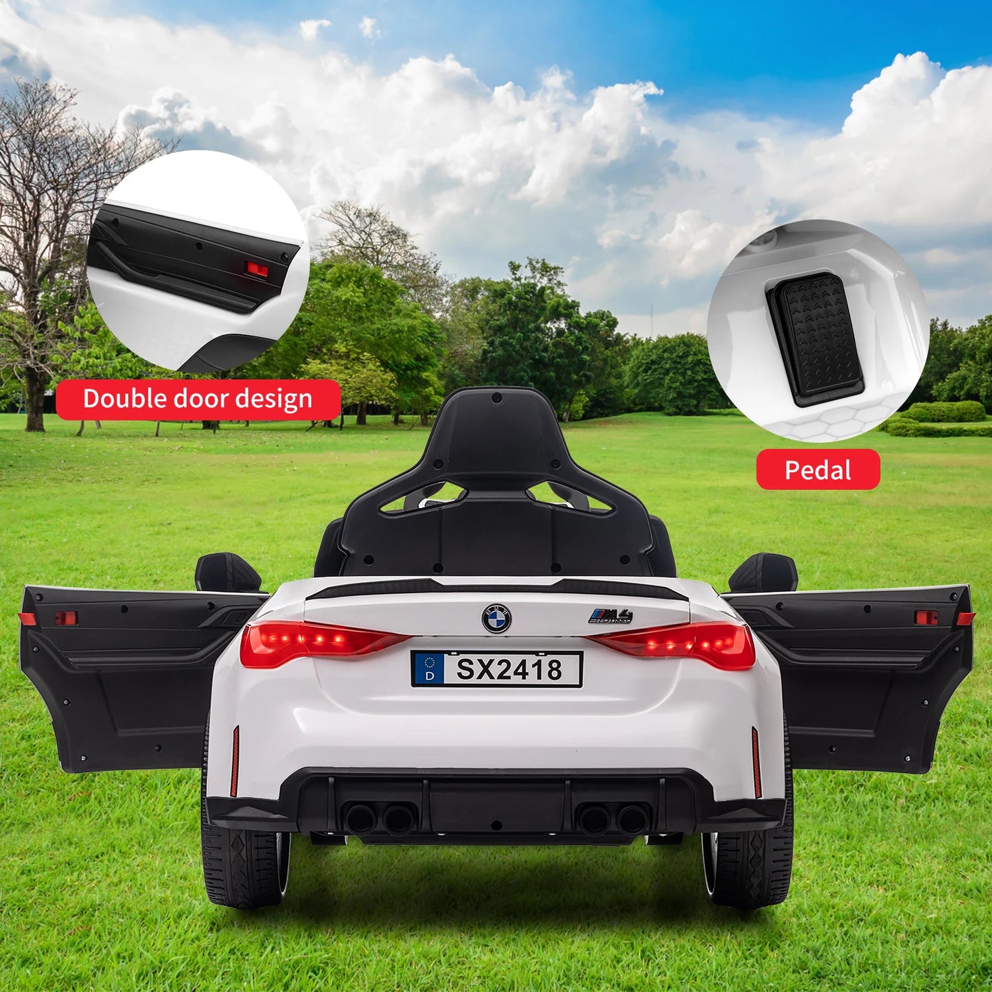 HiMISS Toddler Electric Ride On Car With Remote And Bluetooth