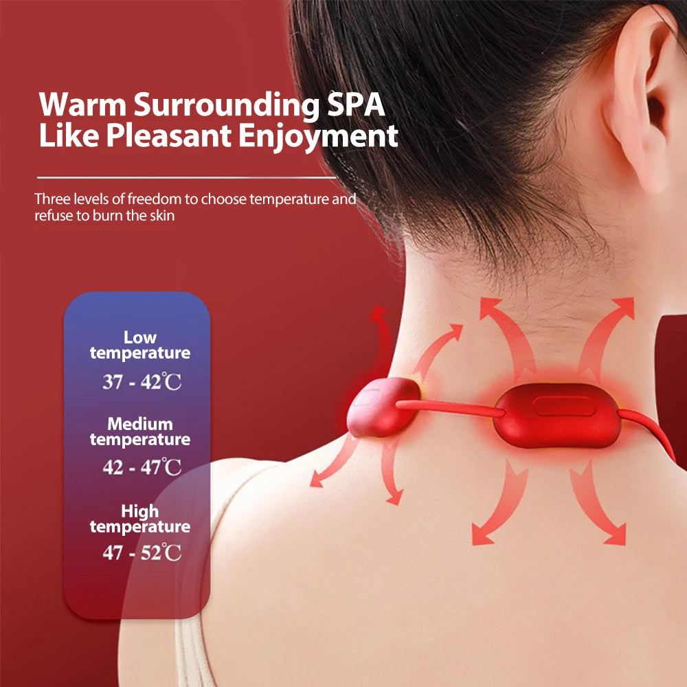 Smart Neck Massager EMS With Portable Hot Compress For Relaxation