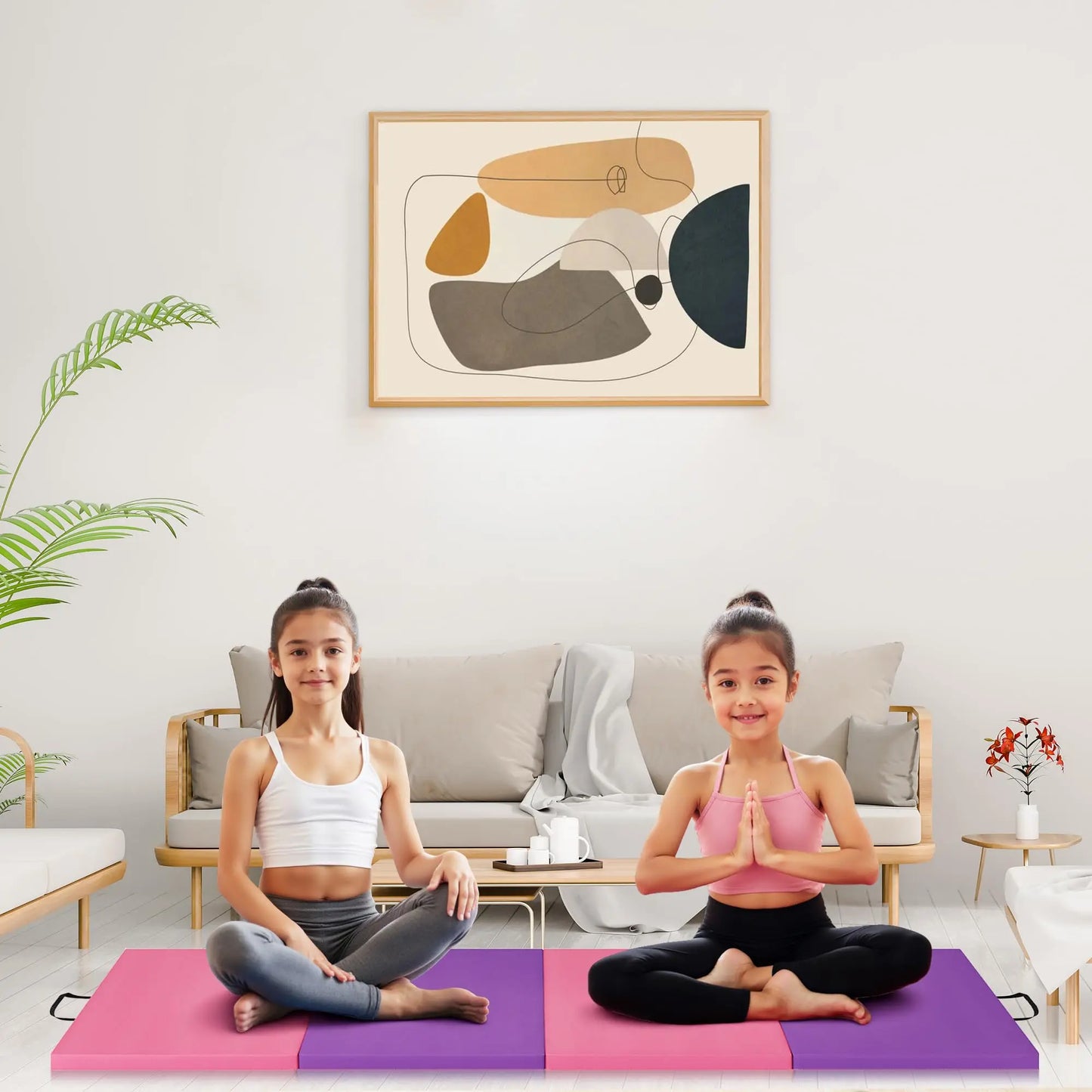 HiMISS Gymnastics Mat 4-5 Fold Tumbling Mat For Home Yoga