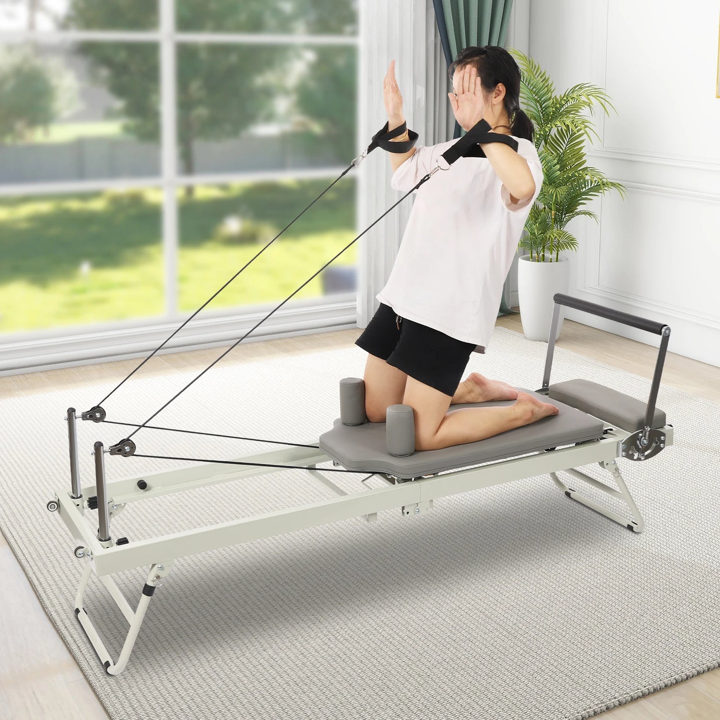 Foldable Pilates Reformer Machine For Multifunctional Yoga Fitness Equipment