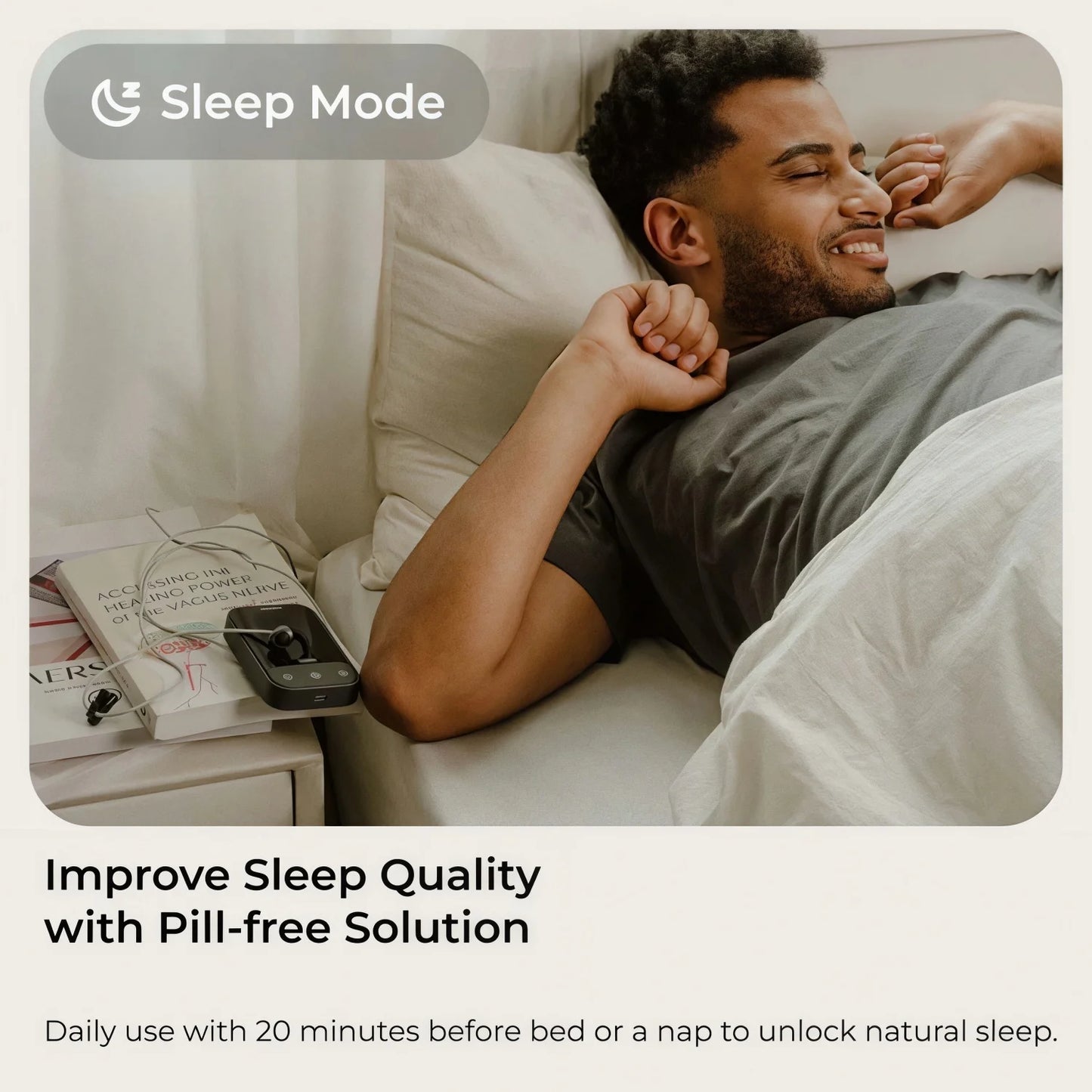ZENOWELL Vita Ear-Worn TaVNS Stimulator For Calm Sleep Balance