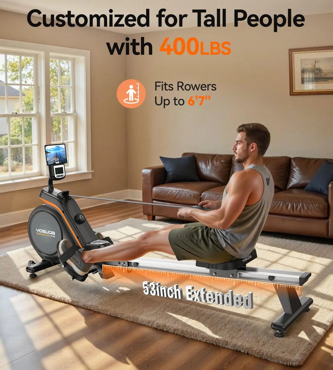 YOSUDA Magnetic Rowing Machine Foldable With Bluetooth And App Support