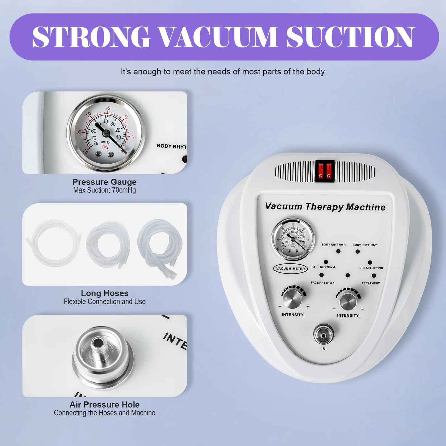 Electric Vacuum Pump Breast Massager For Body Shaping