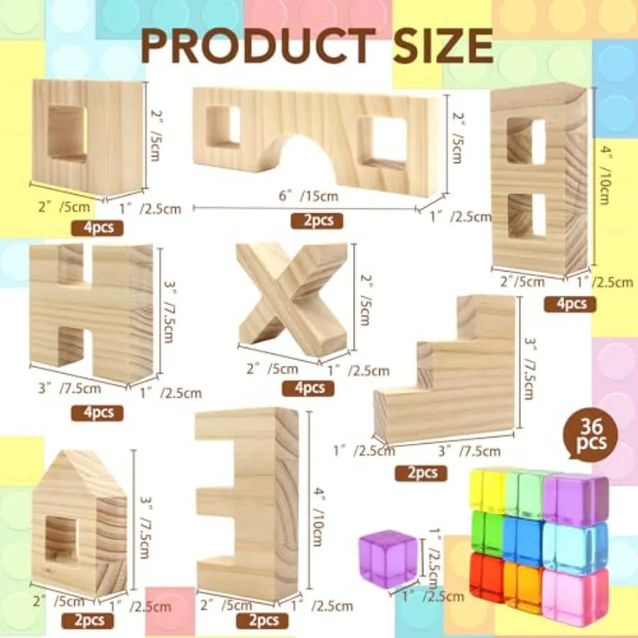 Educational Building Blocks Set For Toddlers Montessori Toy