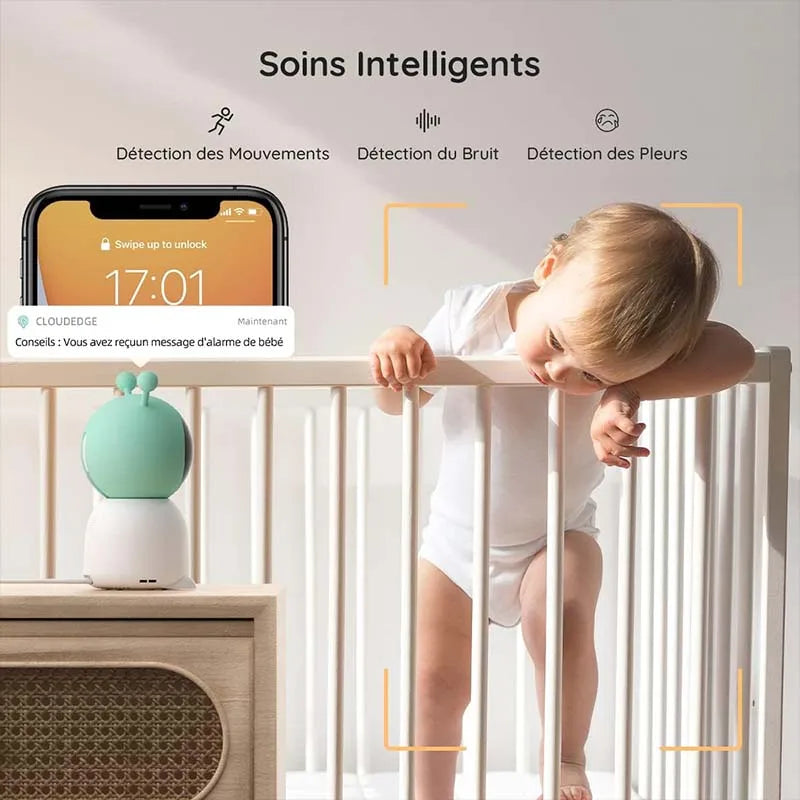 BOIFUN 2K 5 Inch Baby Monitor Camera With App Control
