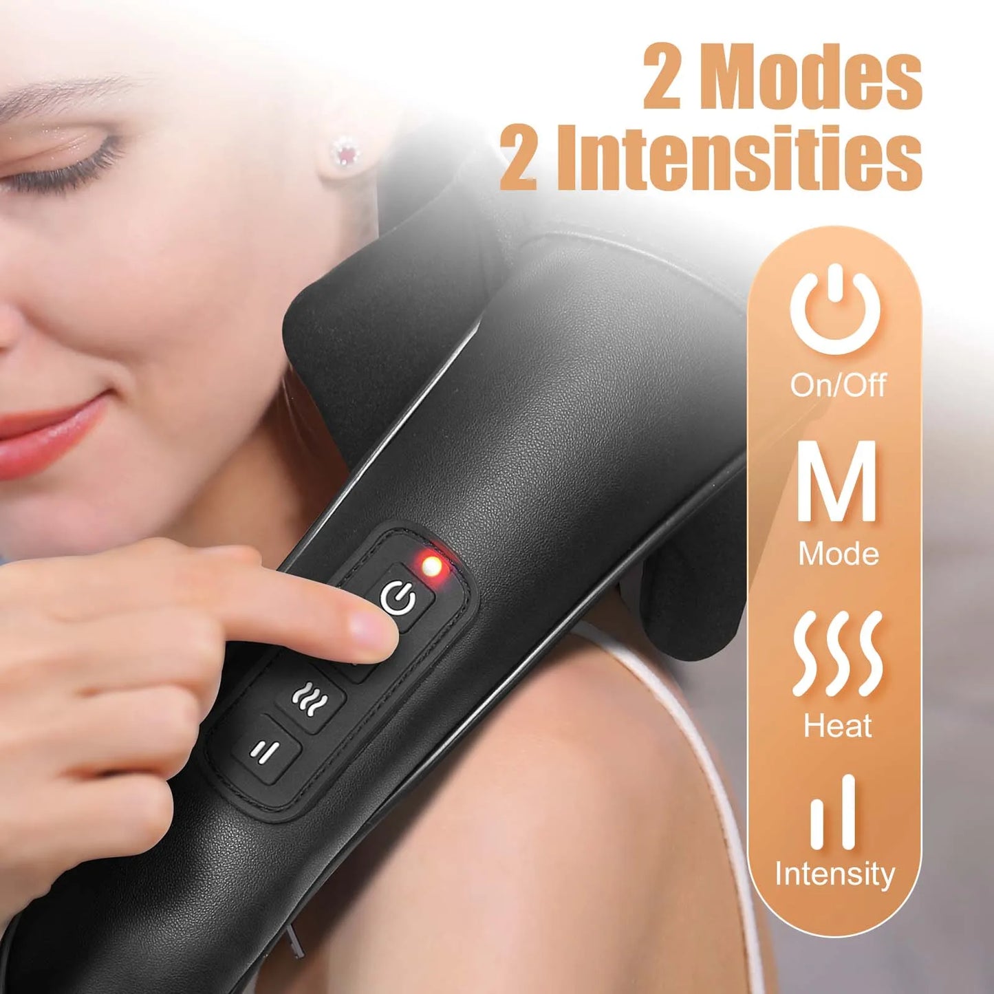 MASGRE Cordless Shiatsu Back And Neck Massager With Heat