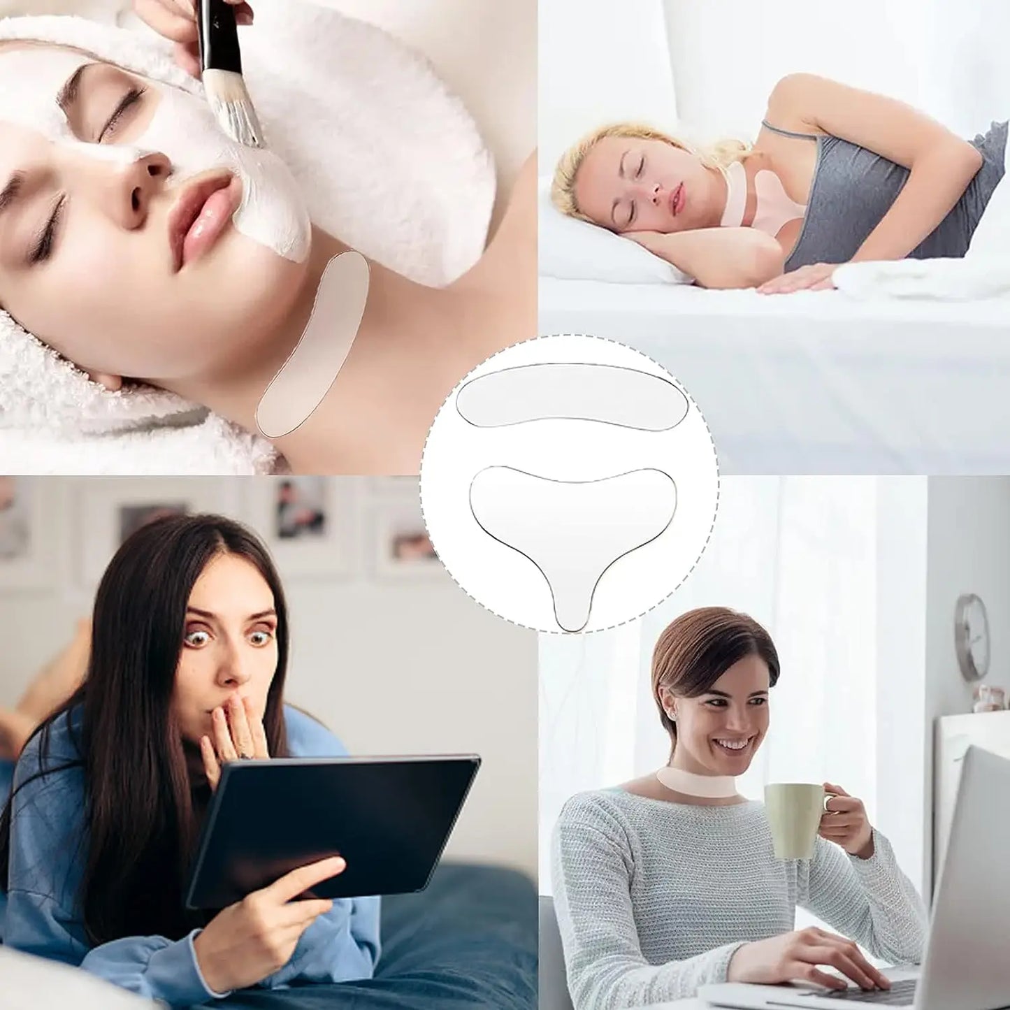 LSHOW Reusable Anti Wrinkle Chest Pad Silicone Patch For Skin Care
