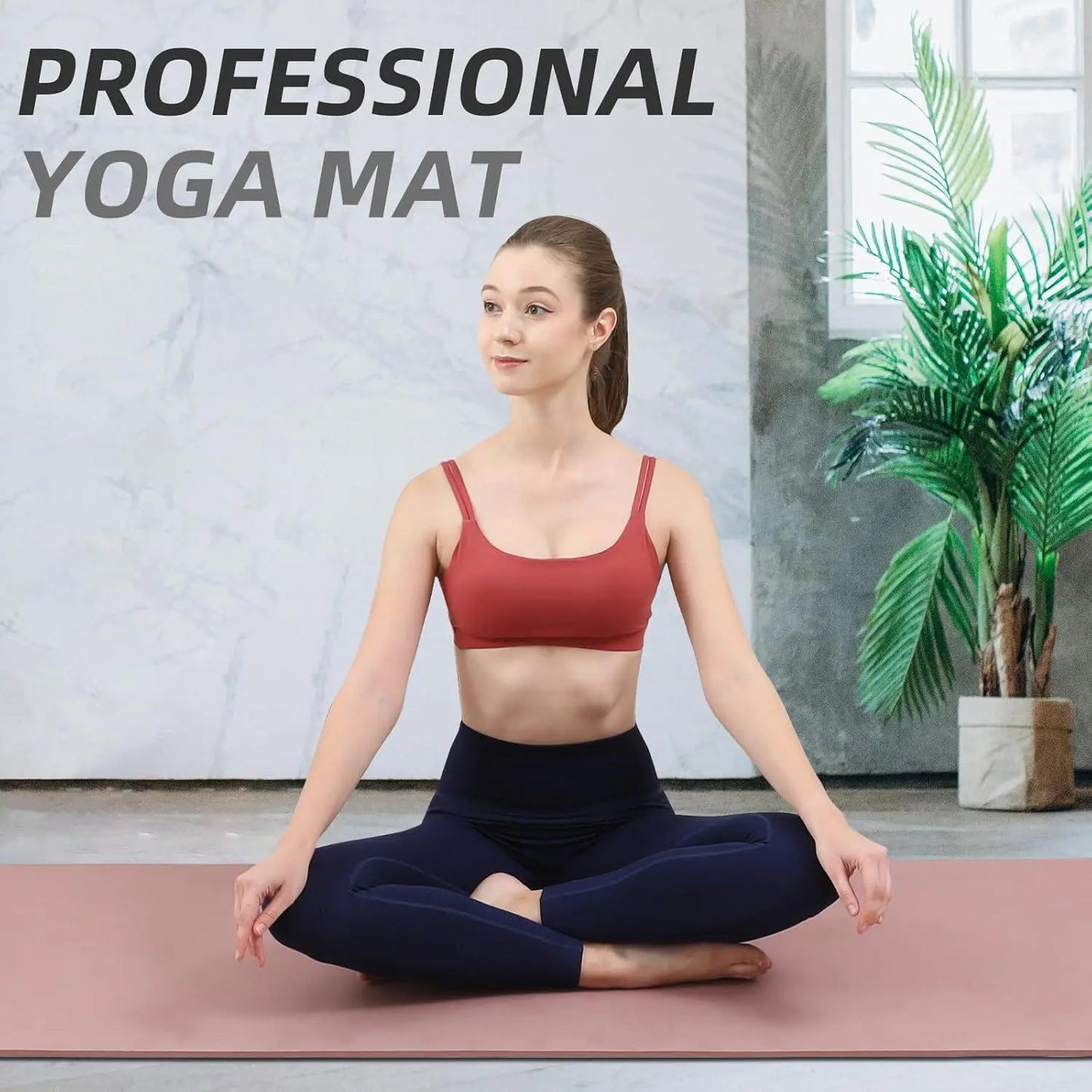 Extra Thick Yoga Mat TPE Anti-Slip Lightweight