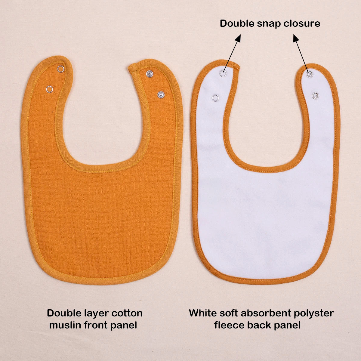 Muslin Bandana Bibs for Babies Soft Absorbent with Snaps