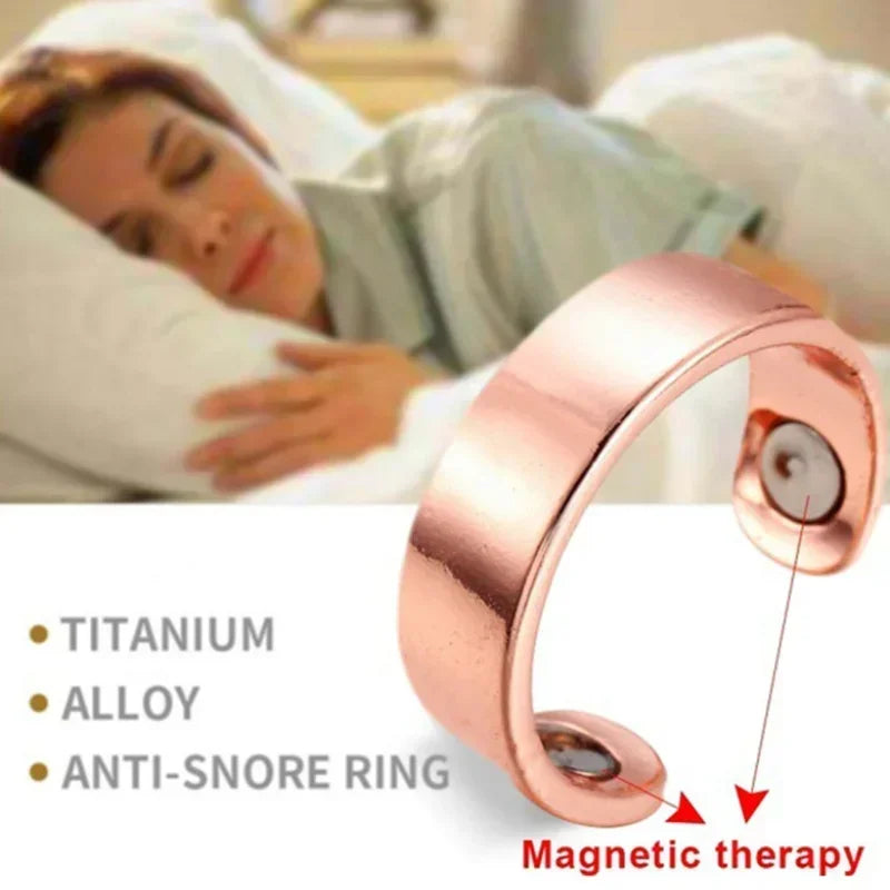 Anti Snore Sleep Aid Ring Magnetic Acupressure Therapy Relaxation