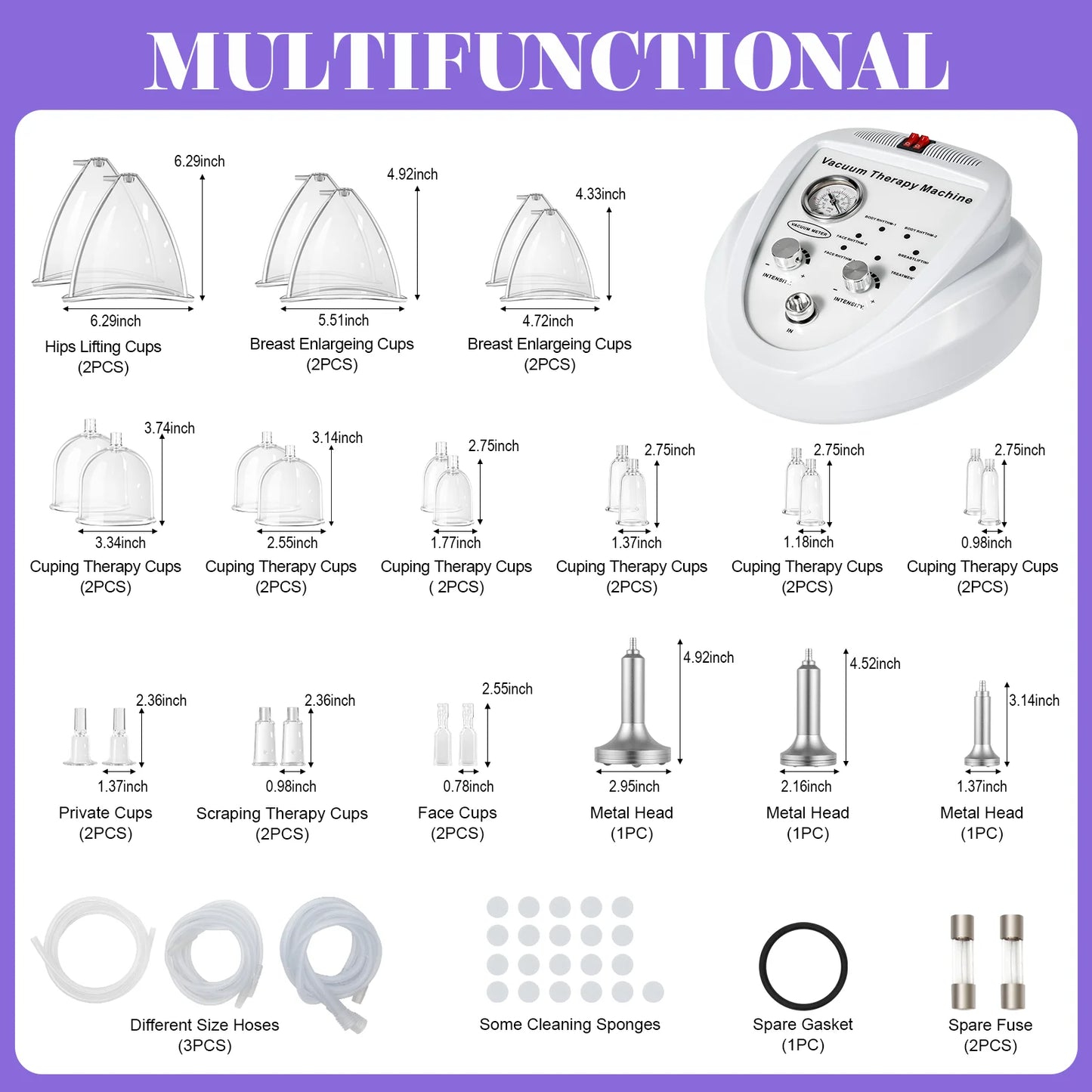 Electric Vacuum Pump Breast Massager For Body Shaping