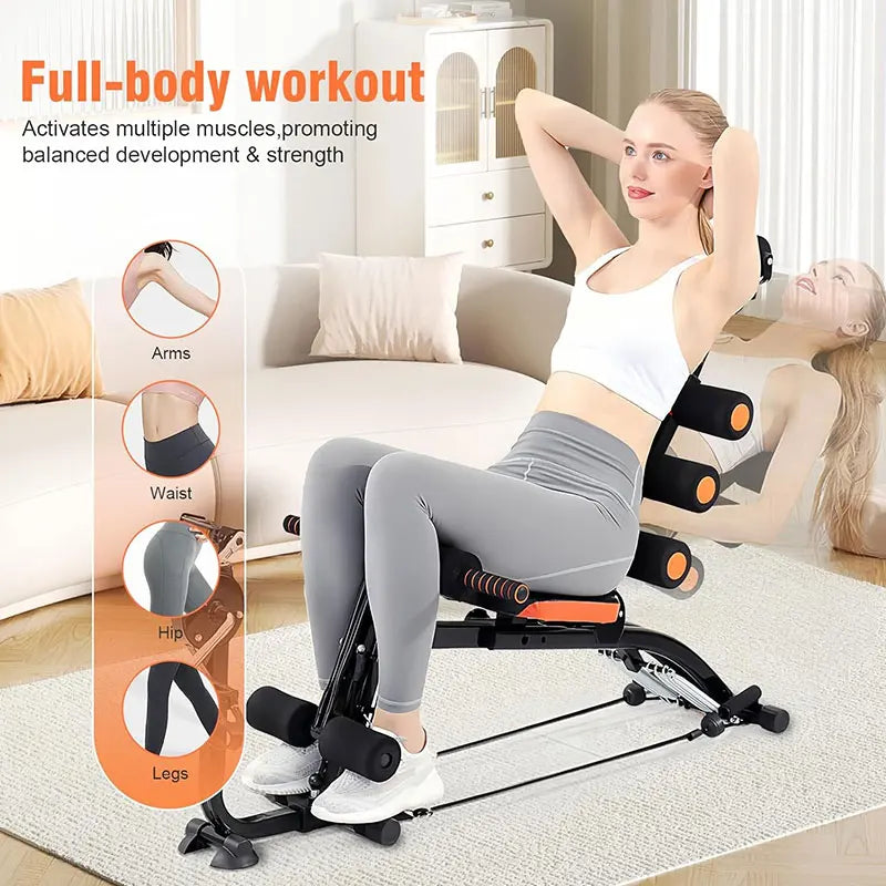 KBQ Foldable Abdominal Exercise Bench Adjustable Sit Up Machine