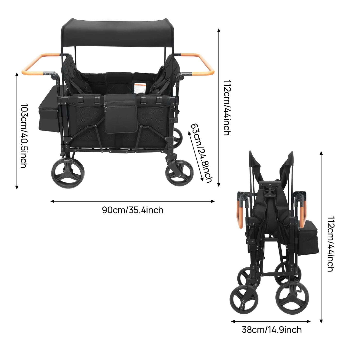 Baby Wagon Stroller With Lockable Wheels For Beach