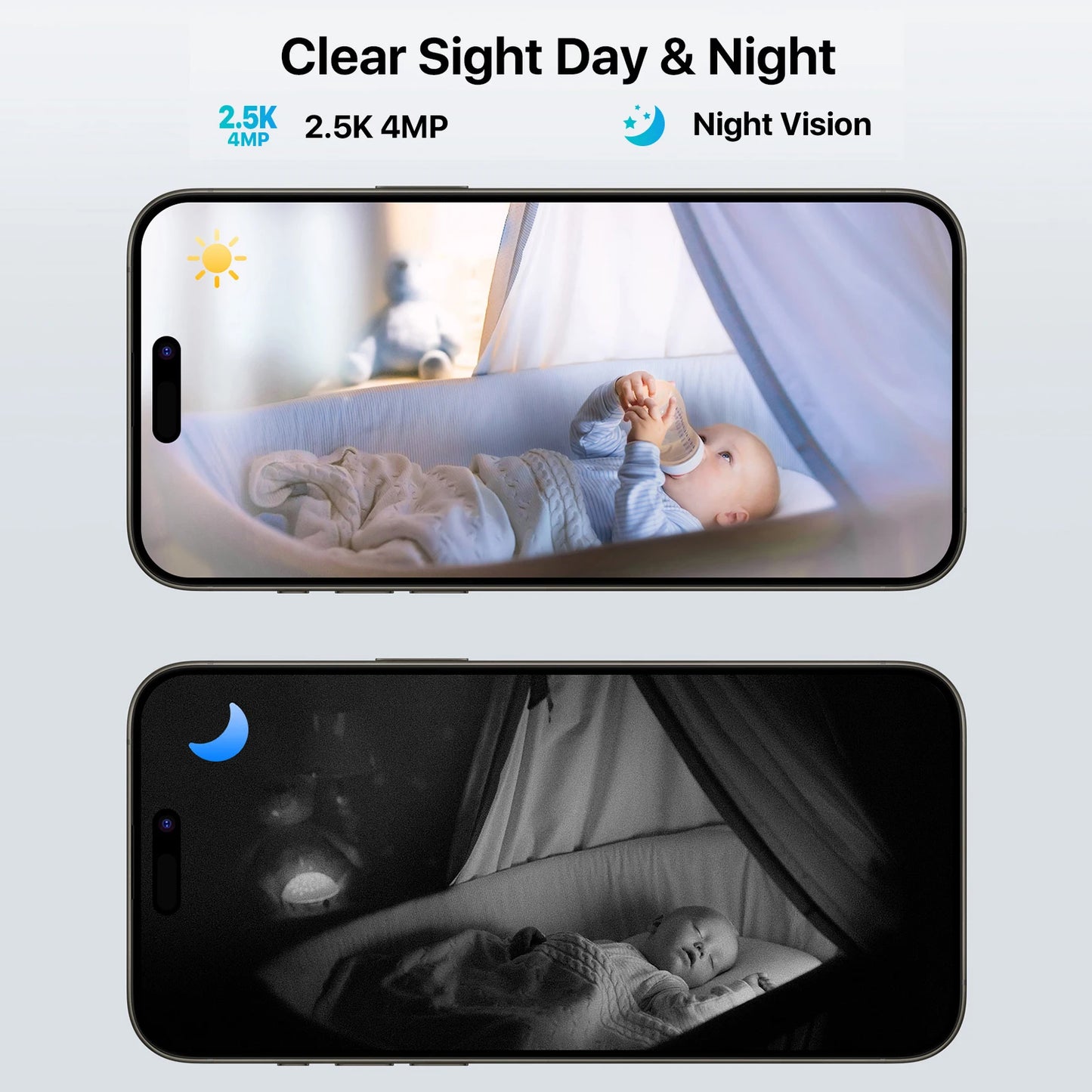 ZOSI C519M 4MP HD Indoor Baby Monitor With WiFi Video Call